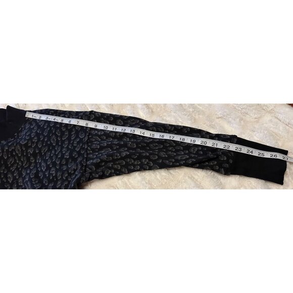Women's Old Navy Loose Crop Black Animal Print Cotton Polyester Blend Size S - Picture 10 of 16